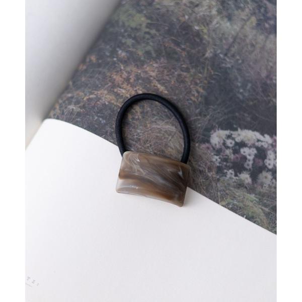 ヘアゴム 「スクエアマットマーブル」ヘアゴム