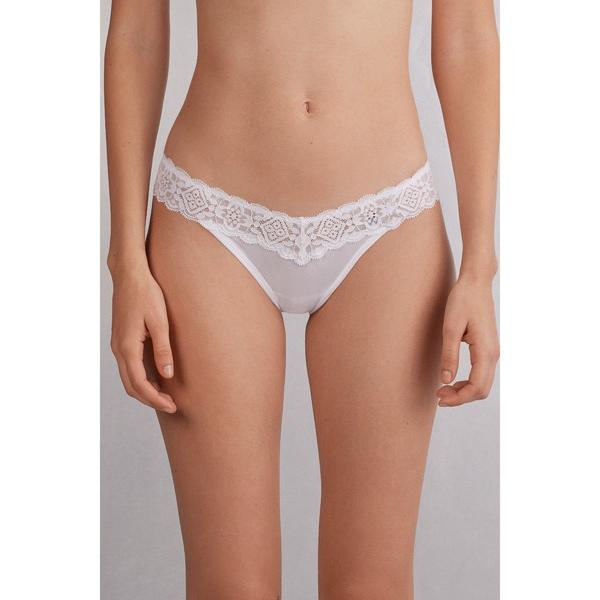 ショーツ レース＆マイクロファイバー エイティーズスタイル ブラジリアン