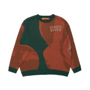 セーター ニット Big Flower Pattern Knit 「STUDIOSEVEN/スタジオ 