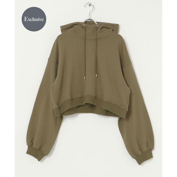 パーカー 「別注」MIDIUMISOLID×TGM　hooded short pullover レデ...