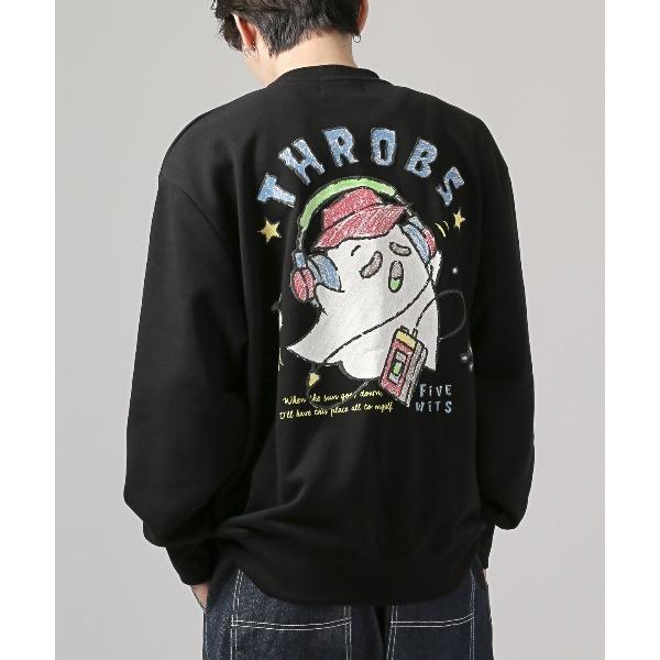 トレーナー スウェット A.T.CMUSICおばけ発泡ラバープリントトレーナー メンズ レディース