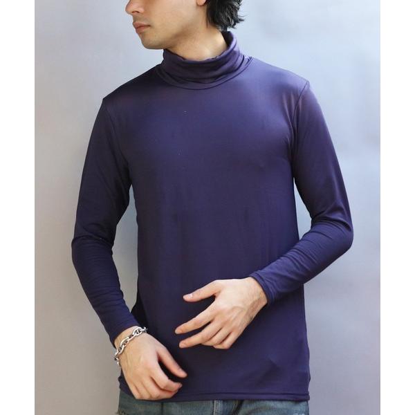 tシャツ 裏起毛ストレッチタートルネック メンズ レディース