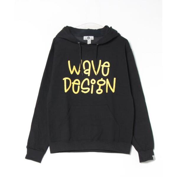 パーカー WAVE DESIGN deformation logo hoodie／オリジナルロゴデザ...