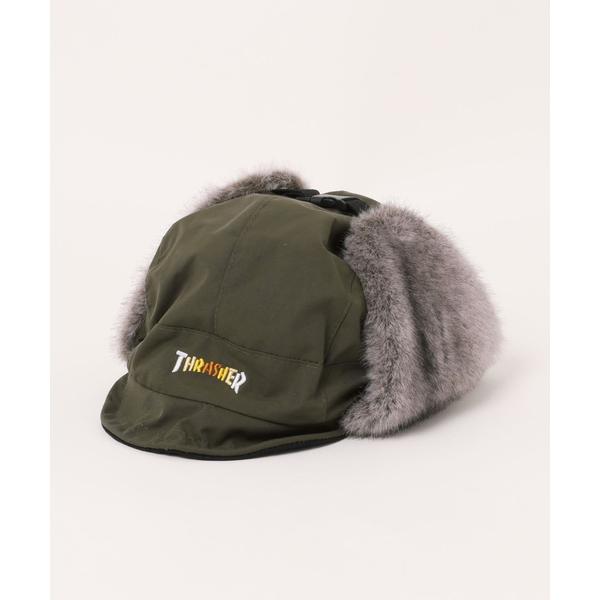 キャップ 帽子 MAG LOGO PILOT CAP/スラッシャーキッズファー素材耳当てフライトキャ...