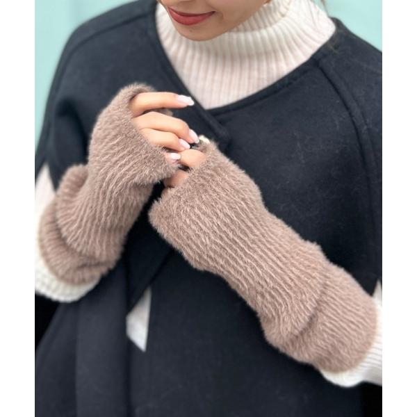 手袋 「一部店舗限定」ラメニットアームウォーマー レディース