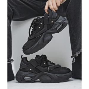 スニーカー 厚底ボリュームテックスニーカー メンズ レディース