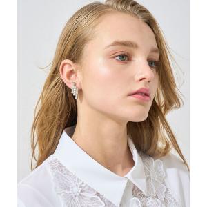 イヤリング レクタングルガラス３連イヤリング レディースの買取情報