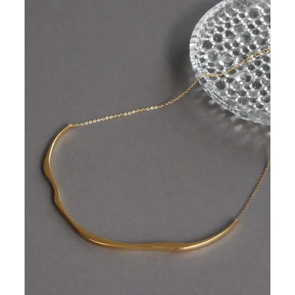 ネックレス 入学式 金属アレルギー対応 ニュアンスライン ショートネックレス レディース