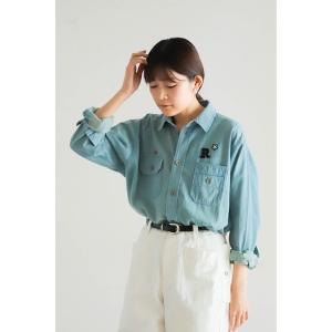 FIL DE FER（フィルデフェール） ブラウス シャツ 6ozデニム ドルマン