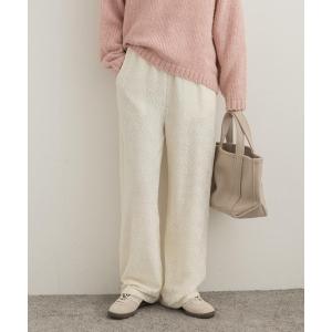 ワイドパンツ パンツ 起毛レースイージーパンツ レディース