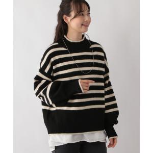 ニット ふわもちボトルネックプルオーバー/116043 レディース