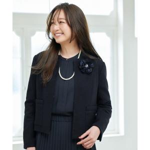 美品 IENAノーカラーツイードジャケット ツイードノーカラーミドル ジャケット （ノーカラージャケット）｜ANY