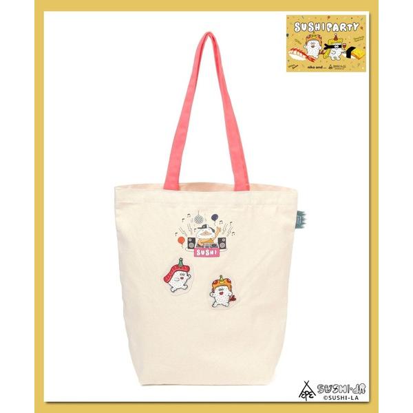 トートバッグ 「寿司パーティー」コラボ　ワッペントート レディース メンズ