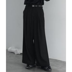 スラックス loose basic tuck wide buggy PT / ルーズベーシックタックワイドバギーパンツ メンズ レディース