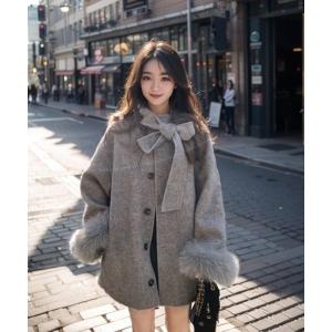 ダウンコート ダウンジャケット 2Way ガーリーミドル丈コート レディース