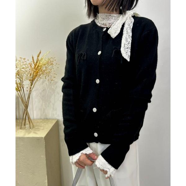 カーディガン ピュアリボンカーディガン レディース