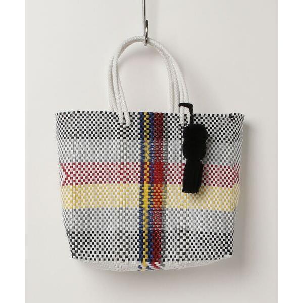 かごバッグ カゴバッグ 「Moon Bird/ムーンバード」手編みのメルカドバッグM・ポンポンチャー...