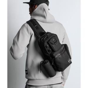 ショルダーバッグ 「BLACK LABEL」REMOVABLE ONE SHOULDER BAG：取り外し可能ポケット ワンショルダーバッグ メンズ