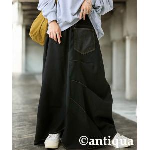 スカート 異素材タックスカート