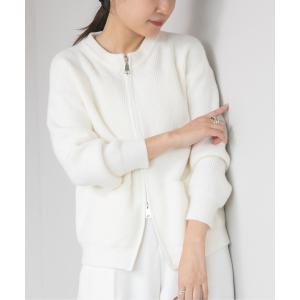 カーディガン ジップアップニットカーディガン レディース : ZOZOTOWN