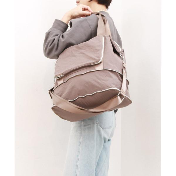 ボストンバッグ カシュカシュ cachecache / ポータブルシワナイロンボストンバッグ レディ...