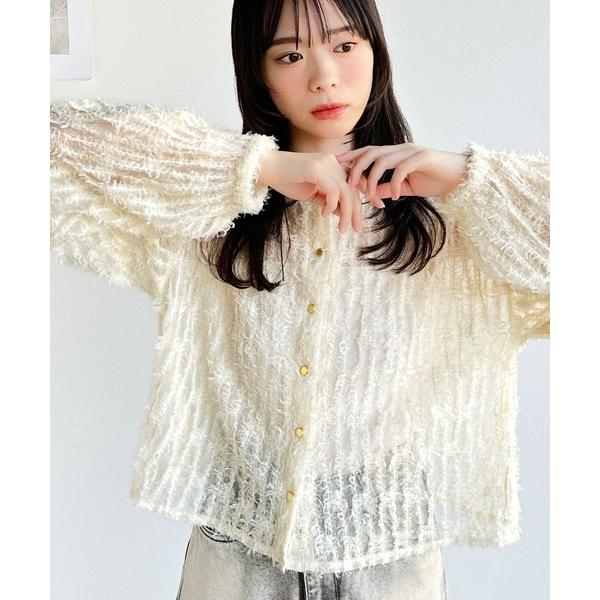 カーディガン 「mily bilet」上質なフェザー素材が生み出す。ふんわり感が魅力の前後2WAYシ...