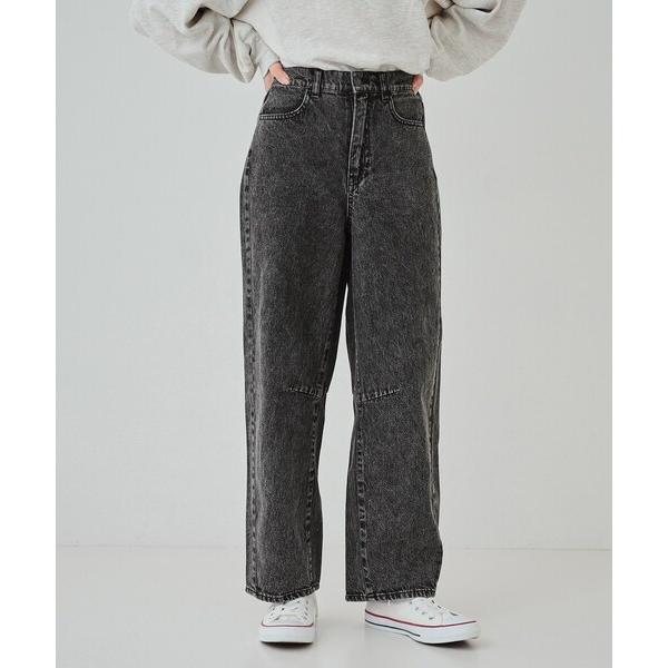 パンツ 「S-LL」ケミカルウォッシュ カーブデニムパンツ レディース