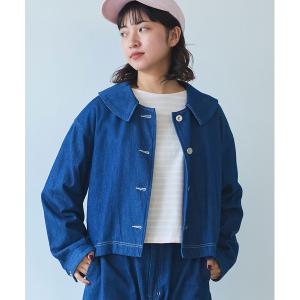 yuni デニムジャケット gジャン cotton denim ノーカラー ブルゾン