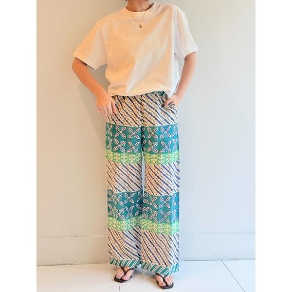 パンツ MURAL PRINT RELAX PANTS レディース
