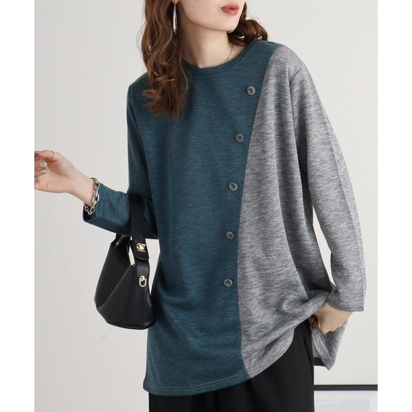 tシャツ BRODIAEA バイカラー切り替えプルオーバー レディース