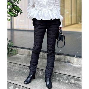 パンツ ポケットフリル付きダウンパンツ レディース