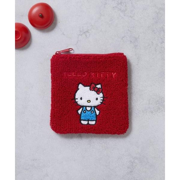 ポーチ ハローキティ / ポムポムプリン 刺しゅう スクエア ミニ ポーチ レディース