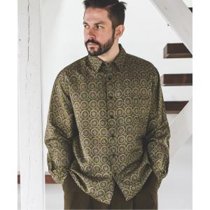 シャツ L/R CIRCLE BATIK PATTERN / SQUARE CUT REGULAR COLLAR SHIRT メンズ レディース