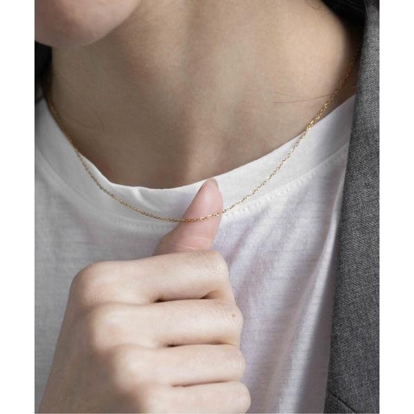 ネックレス 金属アレルギー対応 シンプル小豆チェーンネックレス レディース