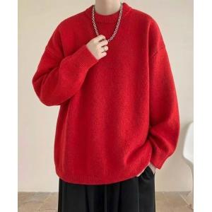 セーター ニット 「秋冬」オーバーサイズカラークルーネックニット「男女兼用」 メンズ レディース｜ZOZOTOWN Yahoo!店
