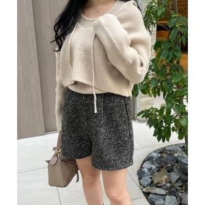 パンツ ツイードショートパンツ レディース