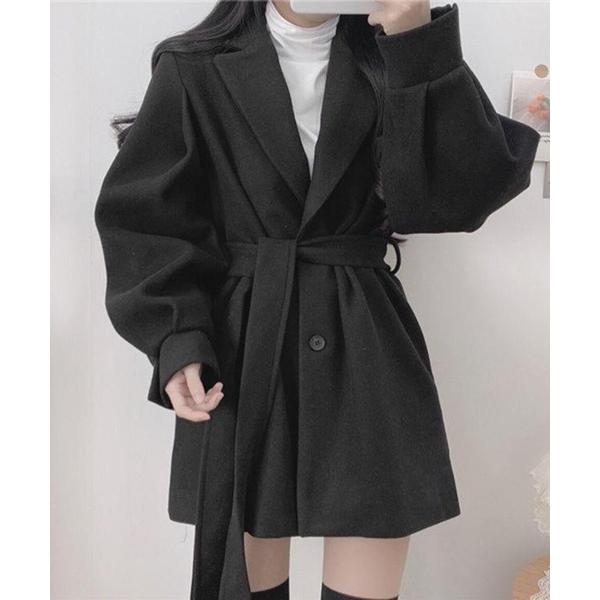 コート チェスターコート Nia(ニア)/ウエストリボン チェスターコート レディース