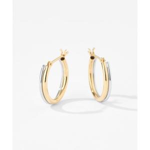 Jewel closet by L&Co. ピアス K18PG/K18YG コンビカラー フープピアス