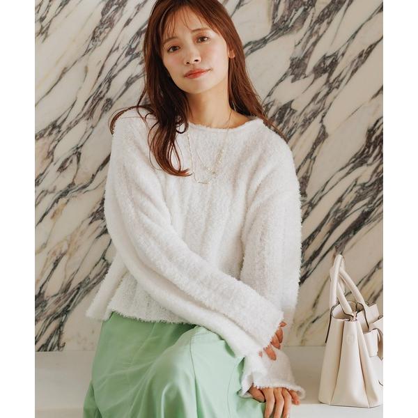 ニット セーター フェザーモールショートプルオーバー 287569 レディース