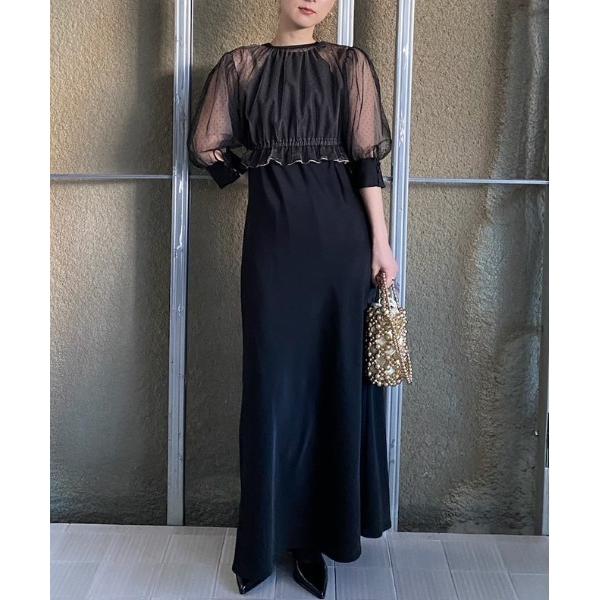 ドレス DOT TULLE SET FLARE DRESS