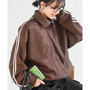 ブルゾン アウター スエードポンチトラックジャケット レディース