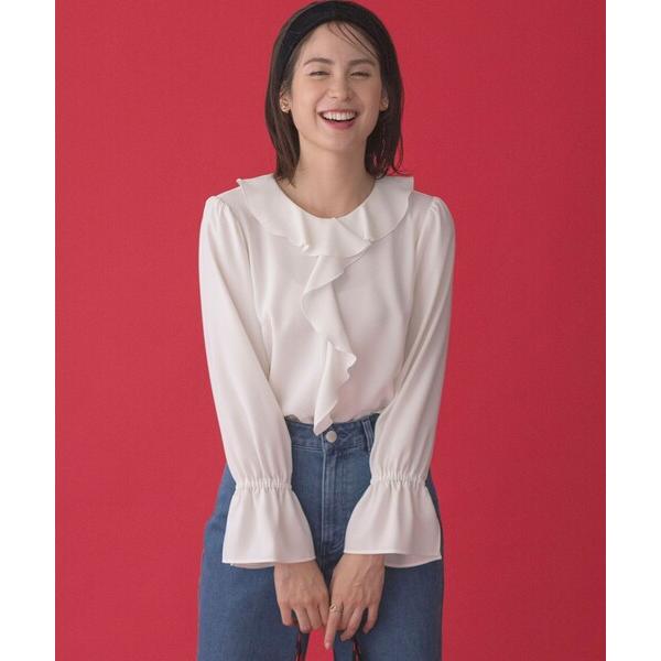 ブラウス シャツ ラッフルデシン ブラウス レディース