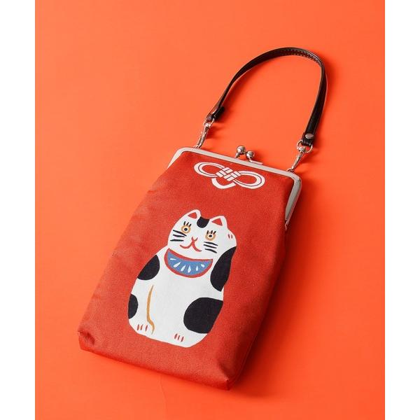 ポーチ 「カヤ」日本の民芸 お守り手付きがま口 レディース メンズ