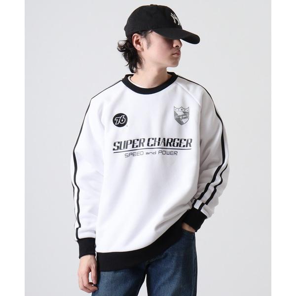 トレーナー スウェット WS select 76Lubricants ストレッチ裏起毛ライン入りラグ...