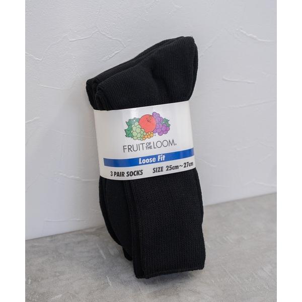 靴下 C.3P　DadSocks（black) / ルーズフィットソックス / クルー丈ソックス /...