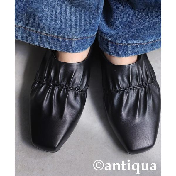 パンプス ギャザーデザインパンプス