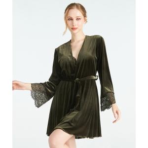 ガウン Mystic ベロア×レースガウン レディース