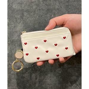 キーケース クマ/犬/ミニハート刺繍/ニュアンスキルティング/メタリックカラー/キーポーチ