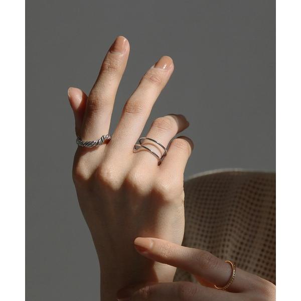 指輪 リング 入学式 金属アレルギー対応  ダブルラインリング レディース