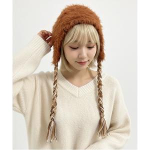 ニット帽 ニットキャップ 「HIKA」配色ステッチモヘアCAP レディース メンズ